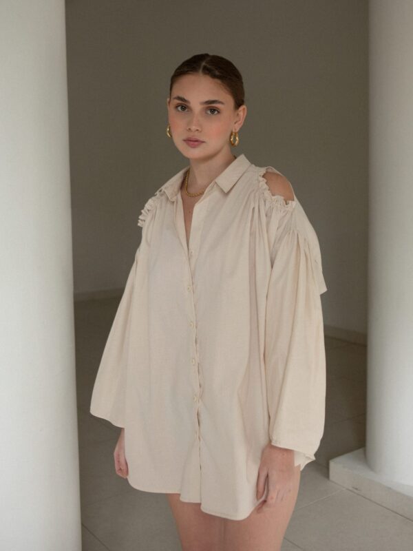 elu Aurora blouse Whiteオーロラブラウス M（2024年ファッション福袋 